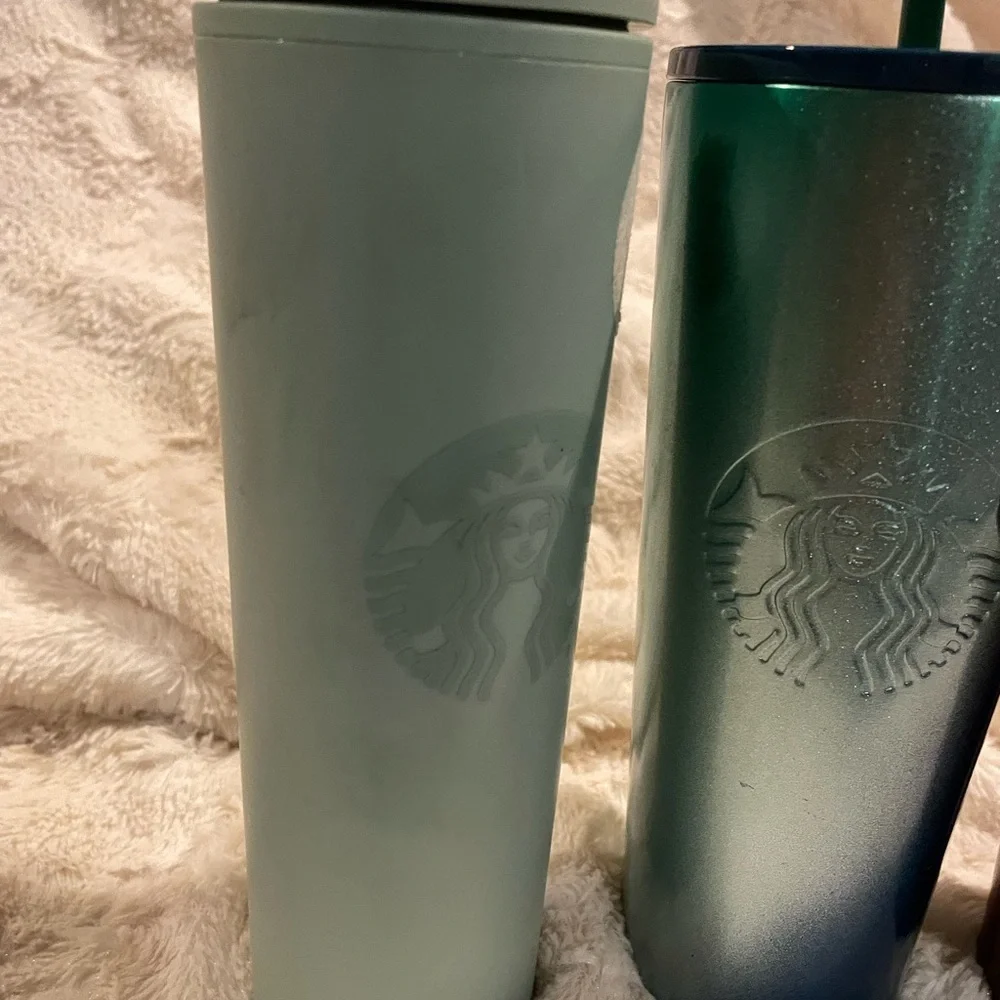 Set of Starbucks coffee cups